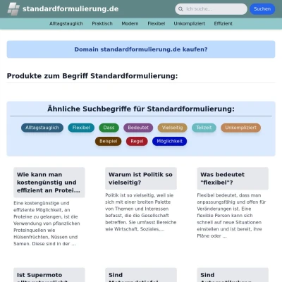 Screenshot standardformulierung.de