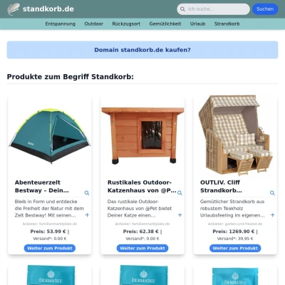 Screenshot standkorb.de