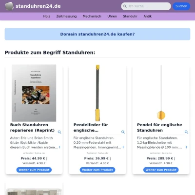 Screenshot standuhren24.de