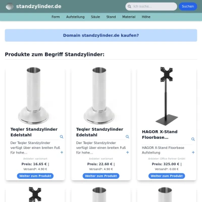 Screenshot standzylinder.de