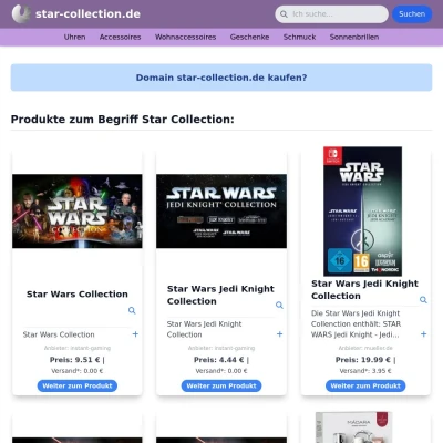 Screenshot star-collection.de