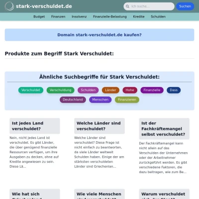 Screenshot stark-verschuldet.de