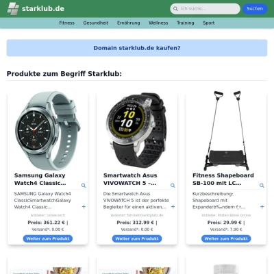 Screenshot starklub.de