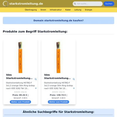 Screenshot starkstromleitung.de