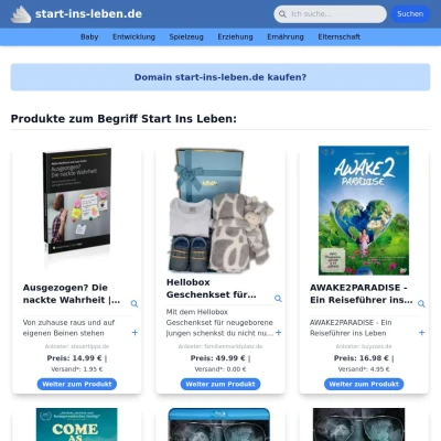 Screenshot start-ins-leben.de