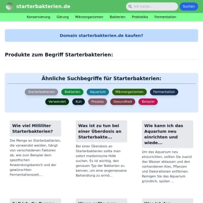 Screenshot starterbakterien.de