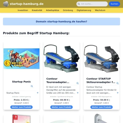 Screenshot startup-hamburg.de