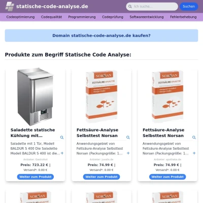 Screenshot statische-code-analyse.de