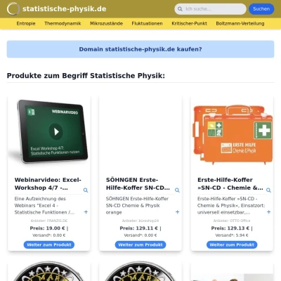 Screenshot statistische-physik.de