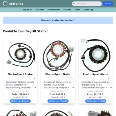 Screenshot stator.de