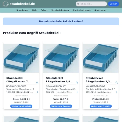 Screenshot staubdeckel.de