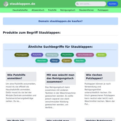Screenshot staublappen.de