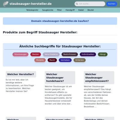 Screenshot staubsauger-hersteller.de