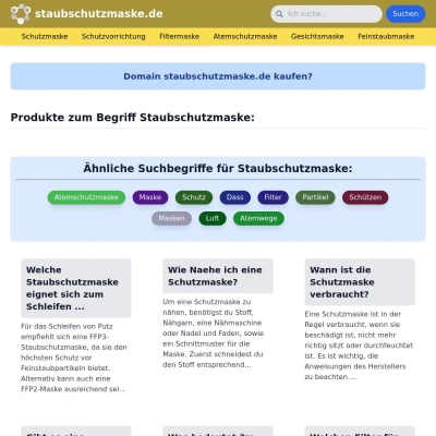 Screenshot staubschutzmaske.de