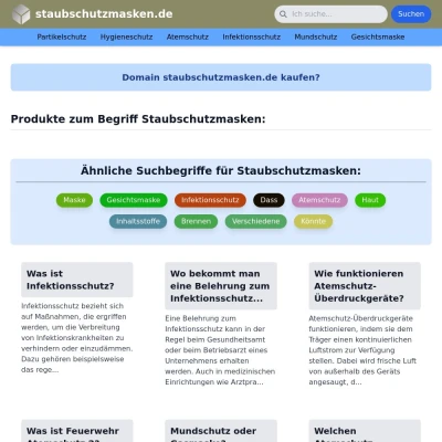 Screenshot staubschutzmasken.de