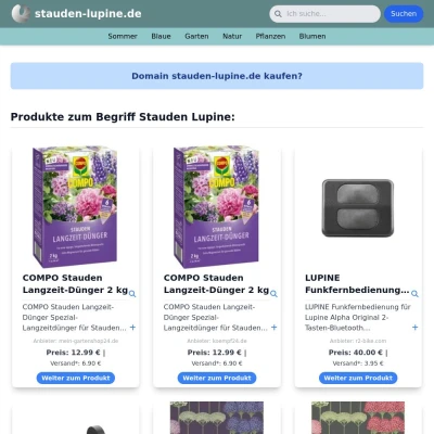 Screenshot stauden-lupine.de