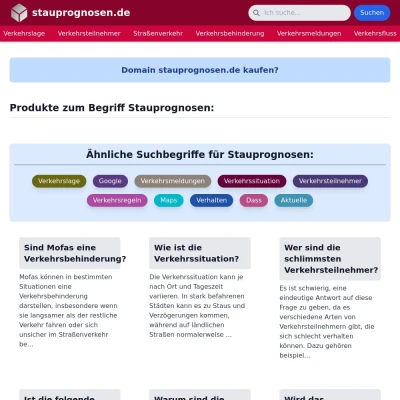 Screenshot stauprognosen.de