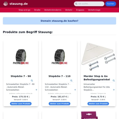 Screenshot stauung.de