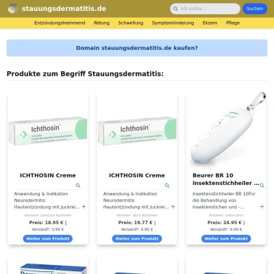 Screenshot stauungsdermatitis.de