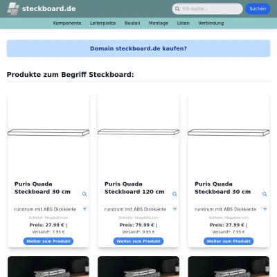 Screenshot steckboard.de