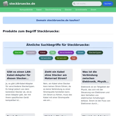 Screenshot steckbruecke.de