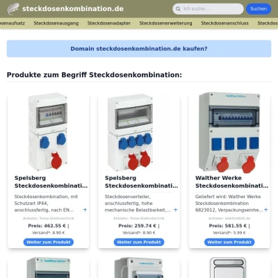 Screenshot steckdosenkombination.de