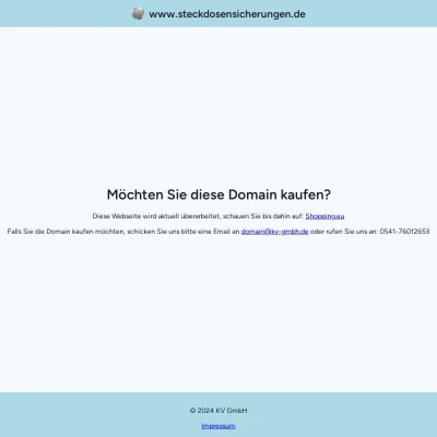 Screenshot steckdosensicherungen.de