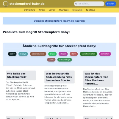 Screenshot steckenpferd-baby.de