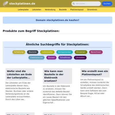 Screenshot steckplatinen.de