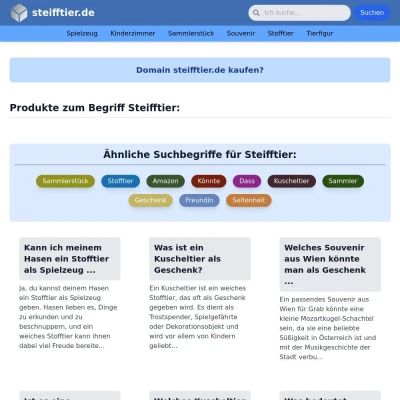 Screenshot steifftier.de