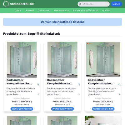 Screenshot steindattel.de