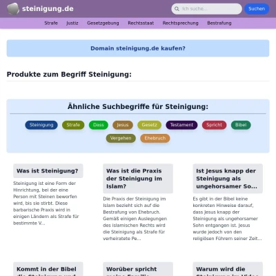 Screenshot steinigung.de