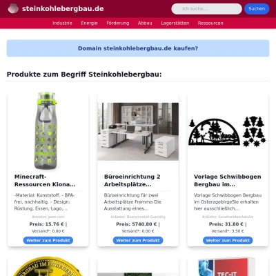 Screenshot steinkohlebergbau.de