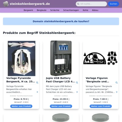 Screenshot steinkohlenbergwerk.de