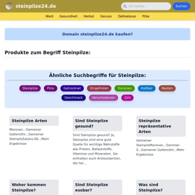 Screenshot steinpilze24.de