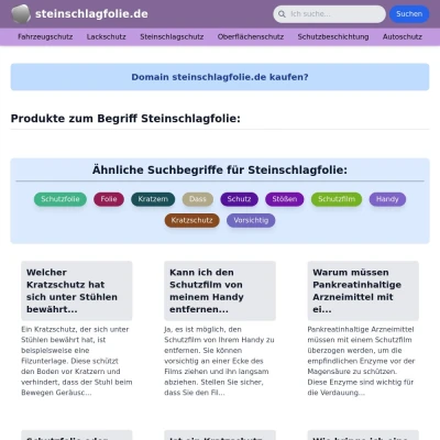 Screenshot steinschlagfolie.de