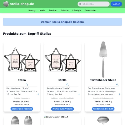 Screenshot stella-shop.de