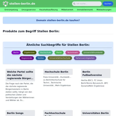 Screenshot stellen-berlin.de