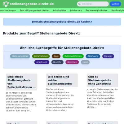 Screenshot stellenangebote-direkt.de