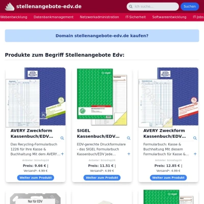 Screenshot stellenangebote-edv.de