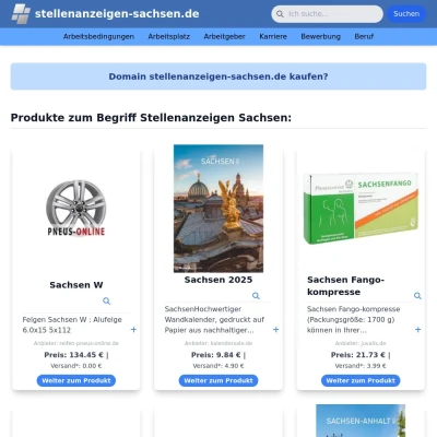 Screenshot stellenanzeigen-sachsen.de