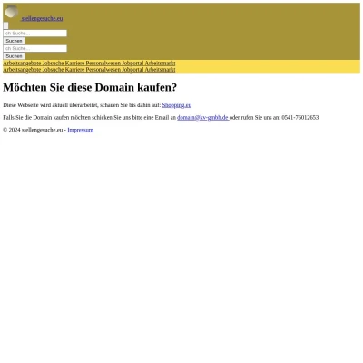 Screenshot stellengesuche.eu