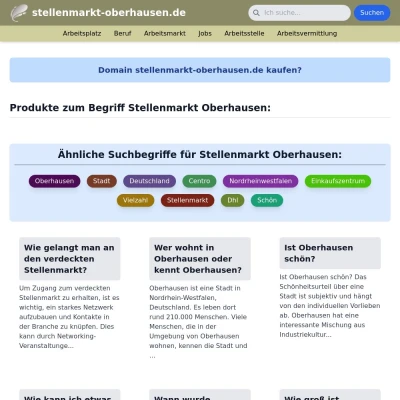 Screenshot stellenmarkt-oberhausen.de