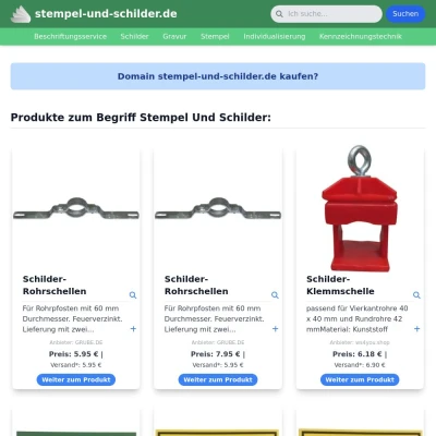 Screenshot stempel-und-schilder.de