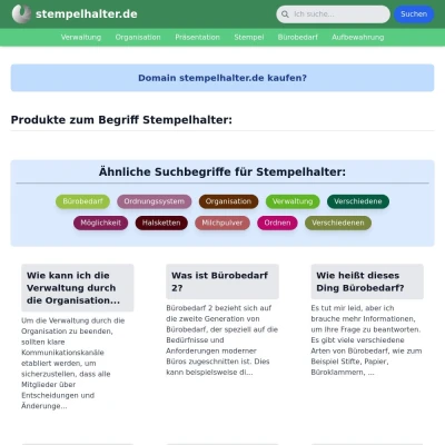 Screenshot stempelhalter.de