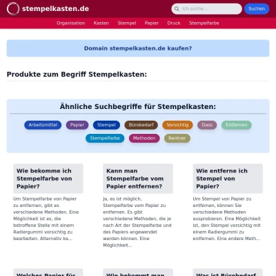 Screenshot stempelkasten.de