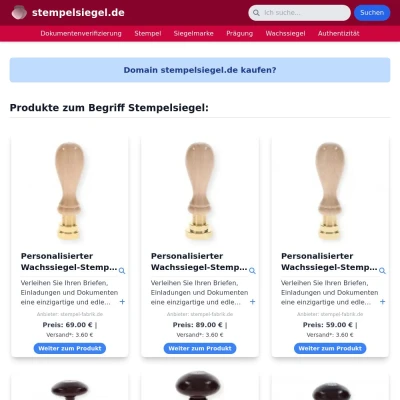 Screenshot stempelsiegel.de