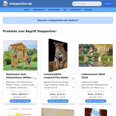 Screenshot steppentier.de