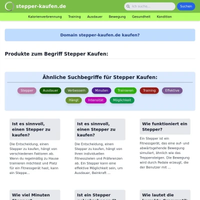 Screenshot stepper-kaufen.de