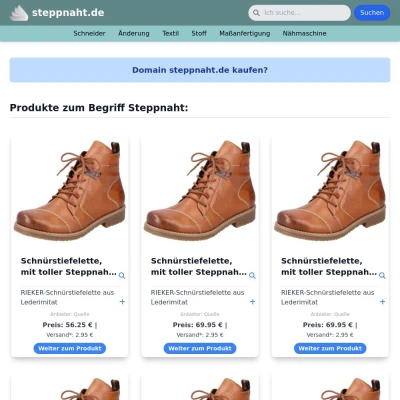 Screenshot steppnaht.de